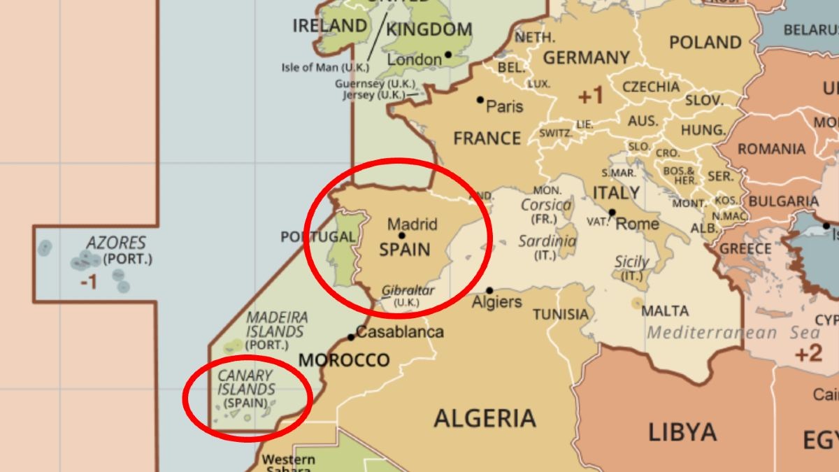Fuso orario in Spagna ora isole Canarie