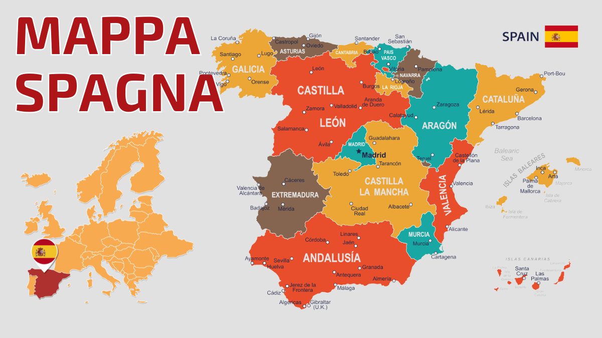 Mappa della Spagna